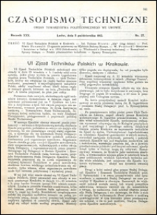 Czasopismo Techniczne 1912 nr 27