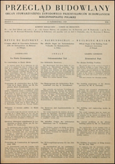 Przegląd Budowlany 1929 nr 9