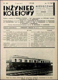 Inżynier Kolejowy 1938 nr 7