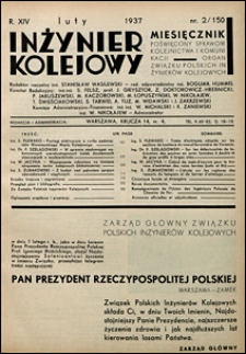 Inżynier Kolejowy 1937 nr 2