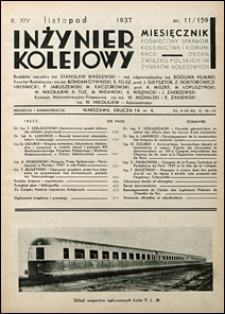 Inżynier Kolejowy 1937 nr 11