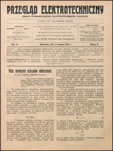 Przegląd Elektrotechniczny 1924 nr 16