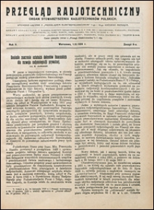 Przegląd Radjotechniczny 1924 nr 5-a