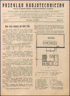 Przegląd Radjotechniczny 1924 nr 10