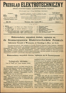 Przegląd Elektrotechniczny 1921 nr 4