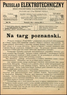 Przegląd Elektrotechniczny 1921 nr 10