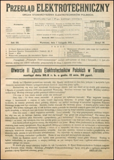 Przegląd Elektrotechniczny 1921 nr 20