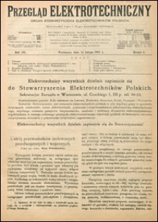 Przegląd Elektrotechniczny 1922 nr 3