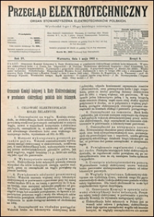 Przegląd Elektrotechniczny 1922 nr 9