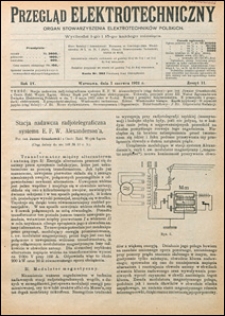 Przegląd Elektrotechniczny 1922 nr 11