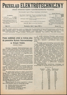 Przegląd Elektrotechniczny 1922 nr 13