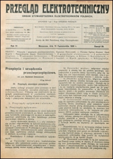 Przegląd Elektrotechniczny 1922 nr 20