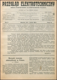Przegląd Elektrotechniczny 1922 nr 23