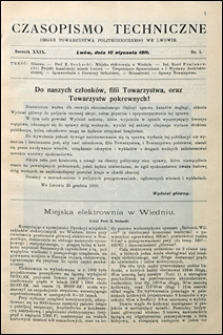Czasopismo Techniczne 1911 nr 1