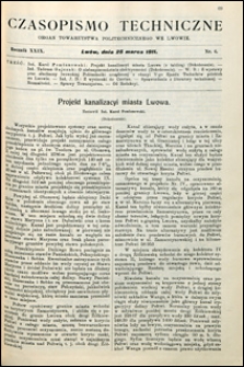 Czasopismo Techniczne 1911 nr 6