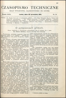 Czasopismo Techniczne 1911 nr 18