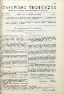 Czasopismo Techniczne 1911 nr 19