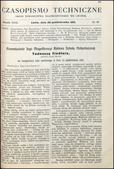 Czasopismo Techniczne 1911 nr 20