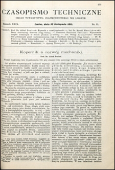 Czasopismo Techniczne 1911 nr 21
