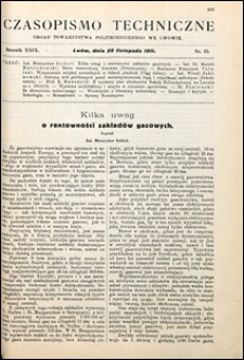 Czasopismo Techniczne 1911 nr 22