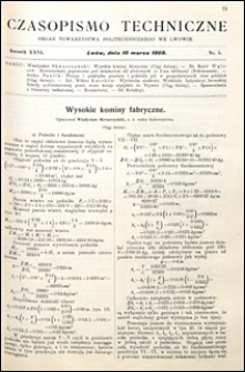 Czasopismo Techniczne 1908 nr 5