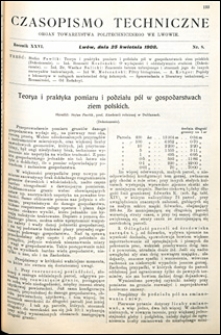 Czasopismo Techniczne 1908 nr 8