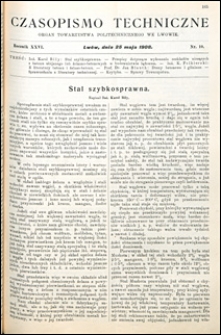 Czasopismo Techniczne 1908 nr 10
