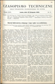 Czasopismo Techniczne 1908 nr 21