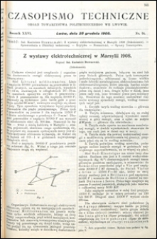 Czasopismo Techniczne 1908 nr 24