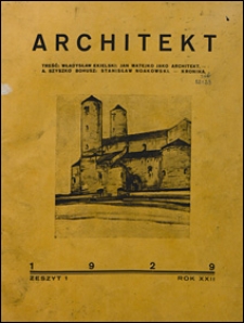 Architekt 1929 nr 1