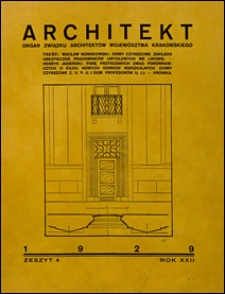 Architekt 1929 nr 4