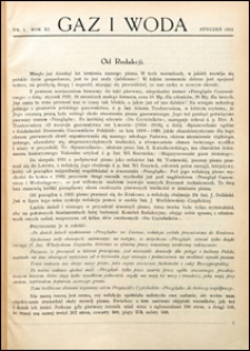 Gaz i Woda 1931 nr 1