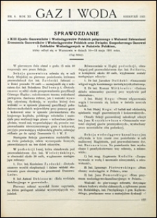 Gaz i Woda 1931 nr 8