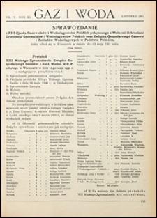 Gaz i Woda 1931 nr 11