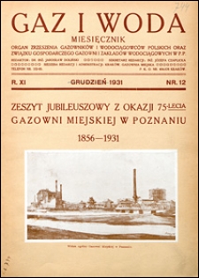 Gaz i Woda 1931 nr 12