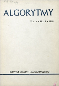 Algorytmy 1968 vol. 5 nr 9