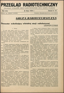 Przegląd Radjotechniczny 1939 nr 9-10