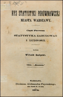 Rys statystyki por&oacute;wnawczej miasta Warszawy