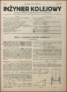 Inżynier Kolejowy 1928 nr 7