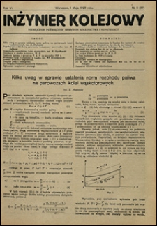 Inżynier Kolejowy 1929 nr 5