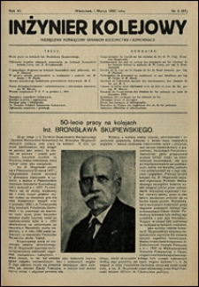 Inżynier Kolejowy 1930 nr 3
