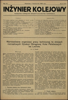 Inżynier Kolejowy 1930 nr 10