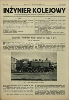 Inżynier Kolejowy 1931 nr 10