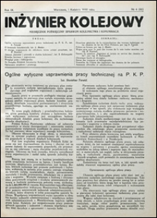 Inżynier Kolejowy 1932 nr 4