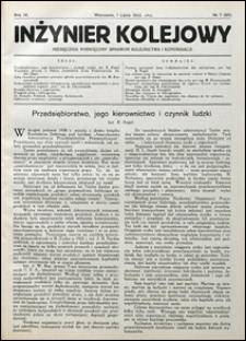 Inżynier Kolejowy 1932 nr 7