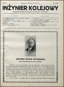 Inżynier Kolejowy 1932 nr 10