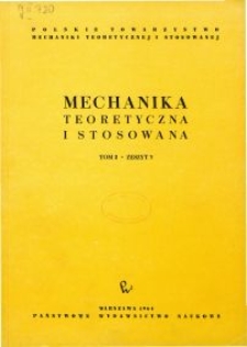 Mechanika Teoretyczna i Stosowana 1964 nr 3