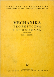 Mechanika Teoretyczna i Stosowana 1970 nr 1