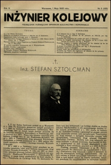 Inżynier Kolejowy 1933 nr 5