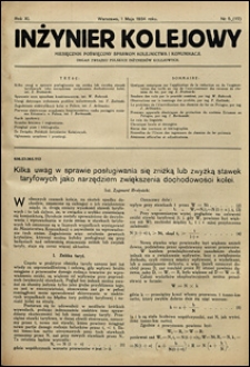 Inżynier Kolejowy 1934 nr 5